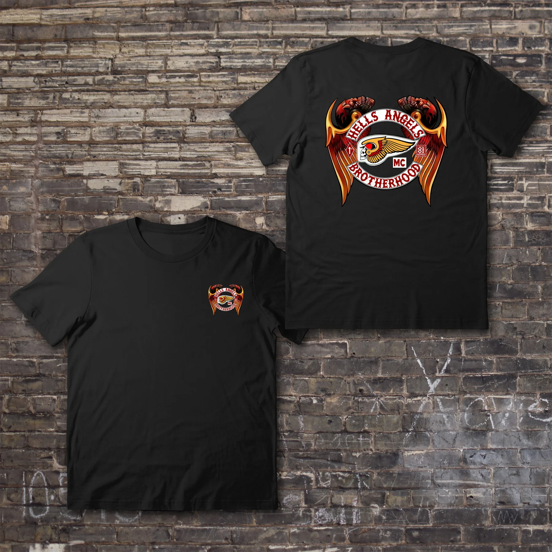 

Amazing Tees Male T Shirt Oversized Essential Hells Brotherhood Angels Vintage T-shirt Men T-shirts Graphic Short Sleeve S-3XL