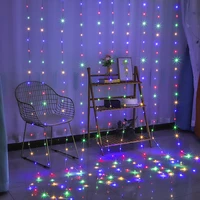 3x33x2m led christmas fairy string lights usb remote waterproof waterfall curtain light for party wedding garland holiday decor