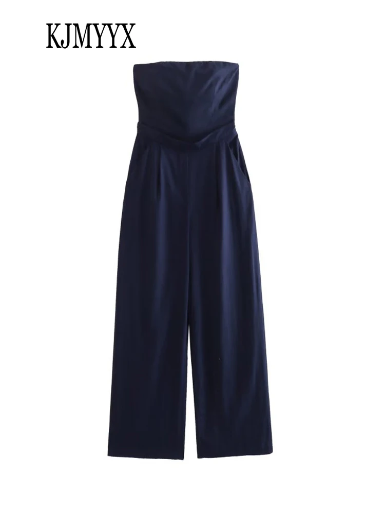 KJMYYX 2023 летний женский модный комбинезон с поясом, повседневный однотонный Модный повседневный комбинезон без рукавов KJMYYX 2023 летний женский модный комбинезон с поясом, повседневный однотонный Модный повседневный комбинезон без рукавов