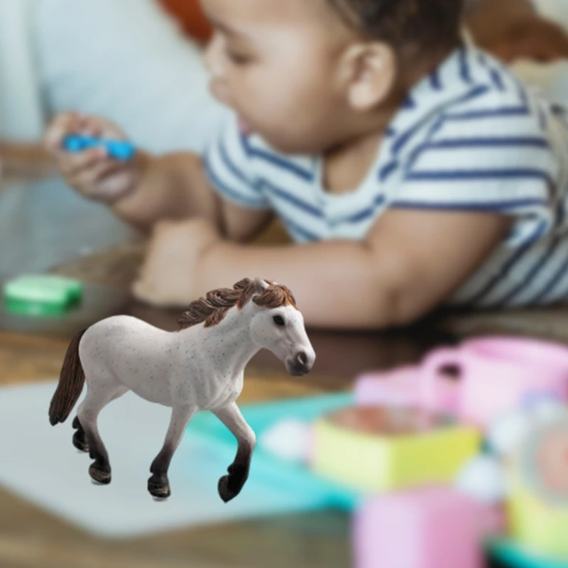 

Pony Model Animal Figurine Wild Animal Model Horse Club Horse Toy Camargo Mare Knapostu Stallion for Boys Girls Gift