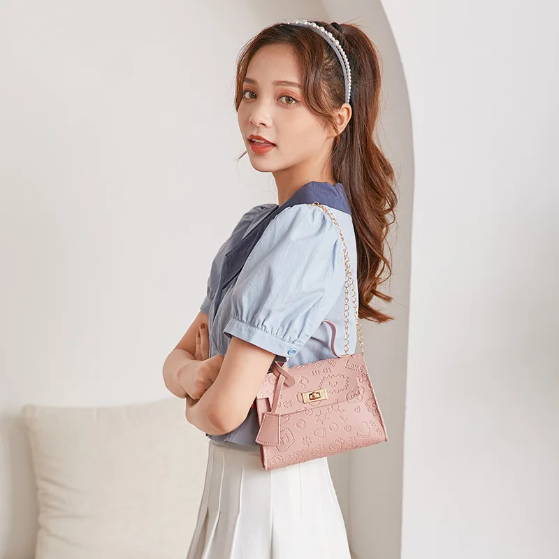 

Новые повседневные сумки через плечо с цепочкой для женщин, модная простая сумка на плечо, женские дизайнерские сумки, сумки-мессенджеры из ...