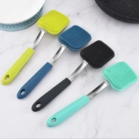 hangable silicone cleaning brush kitchen degreasing dishes stainless steel handle pot washing brush kitchen gadgets