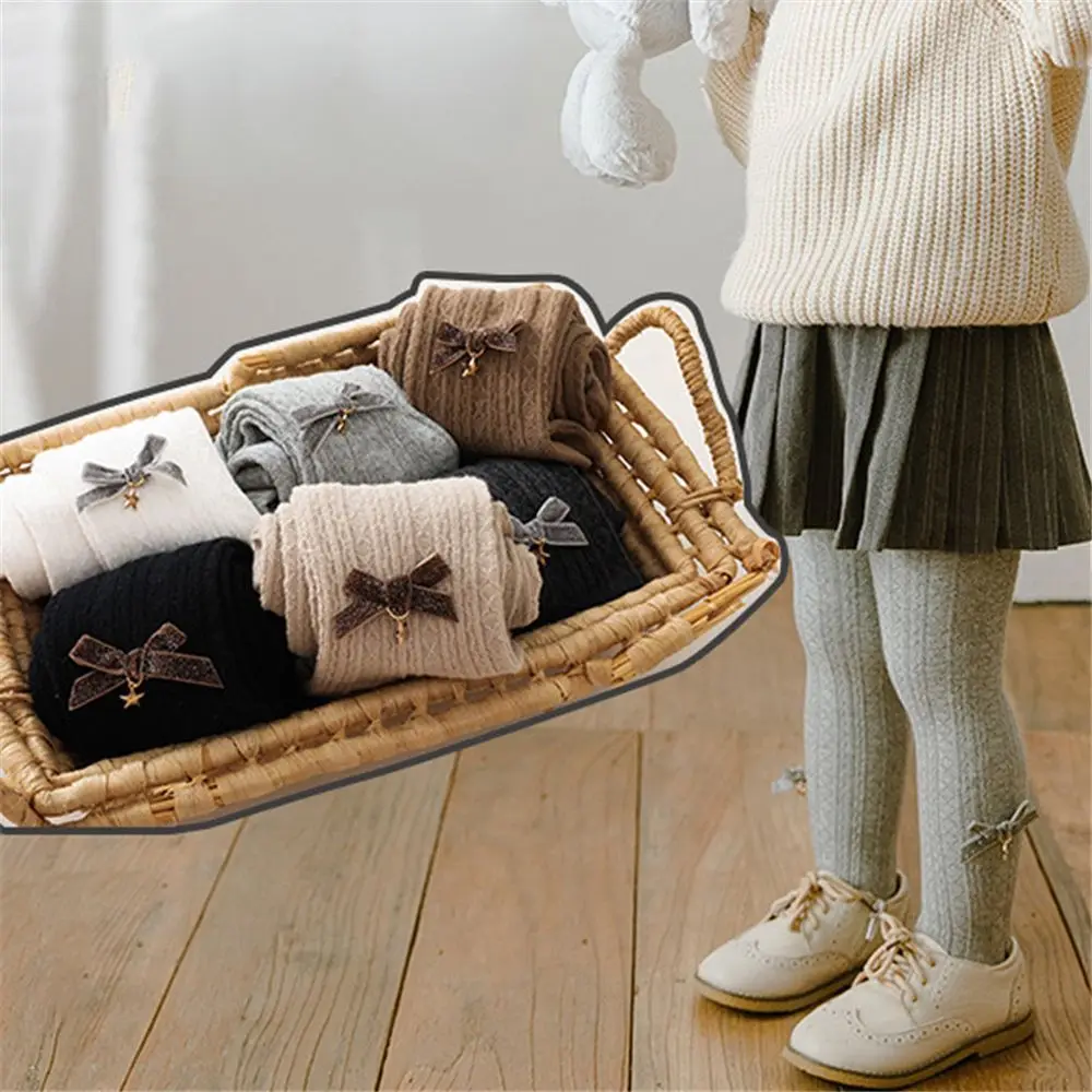 

Цветные теплые леггинсы для мальчиков и девочек на осень и зиму, колготки для новорожденных, вязаные теплые штаны-чулки, Детские хлопковые к...