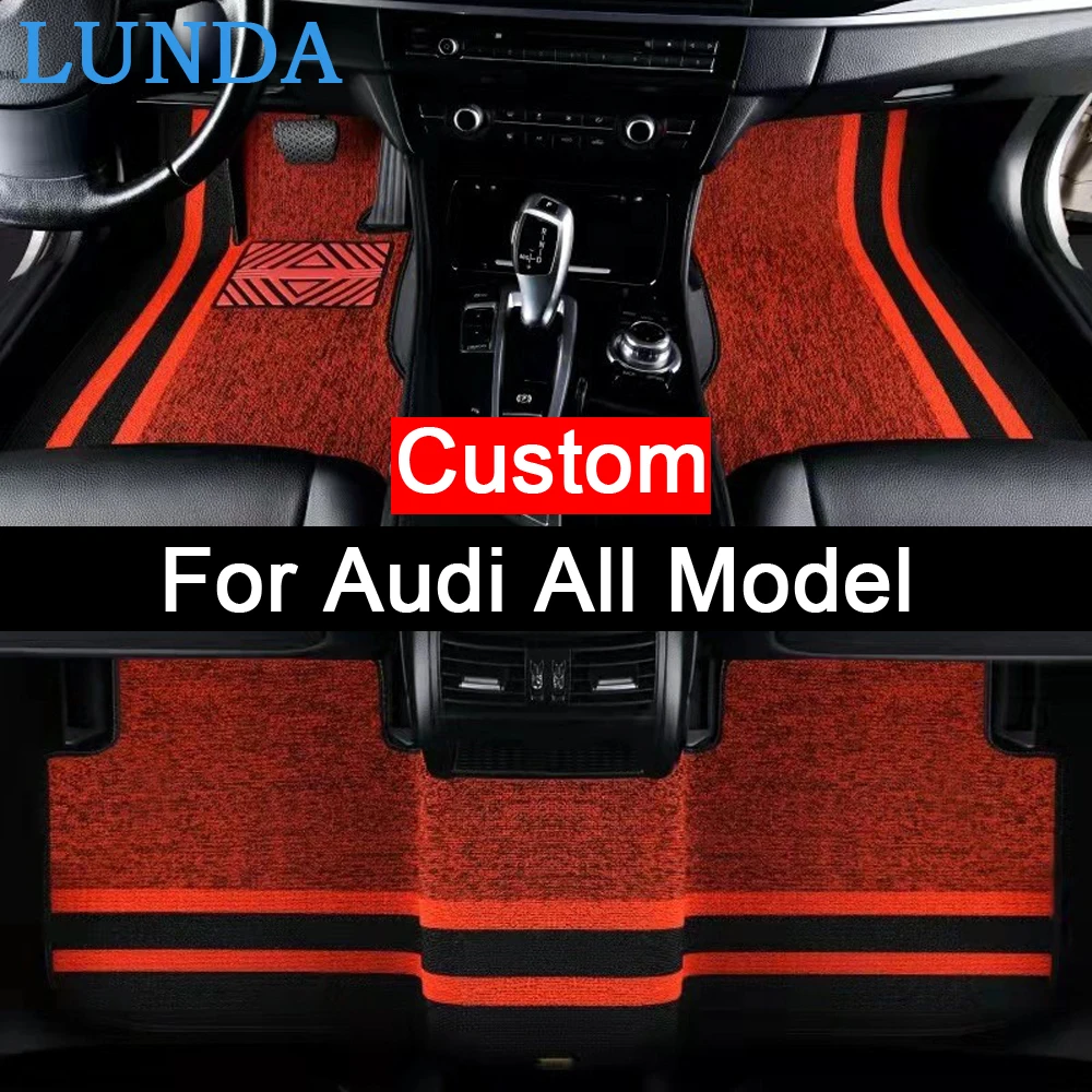 

New Custom Car Floor Mats For Audi Q2 Q3 Q5 Q7 TT S3 S4 S5 S7 R8 RS3 RS4 RS5 RS A1 A3 A4 A5 A6 A7 B7 B9 TTS Car Lnterior Carpets