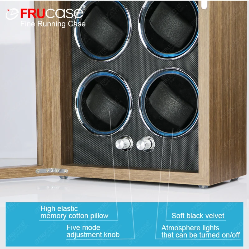 FRUCASE Watch Winder for Automatic Watches Watches Box Jewelry Watch Display Collector Storage With LED