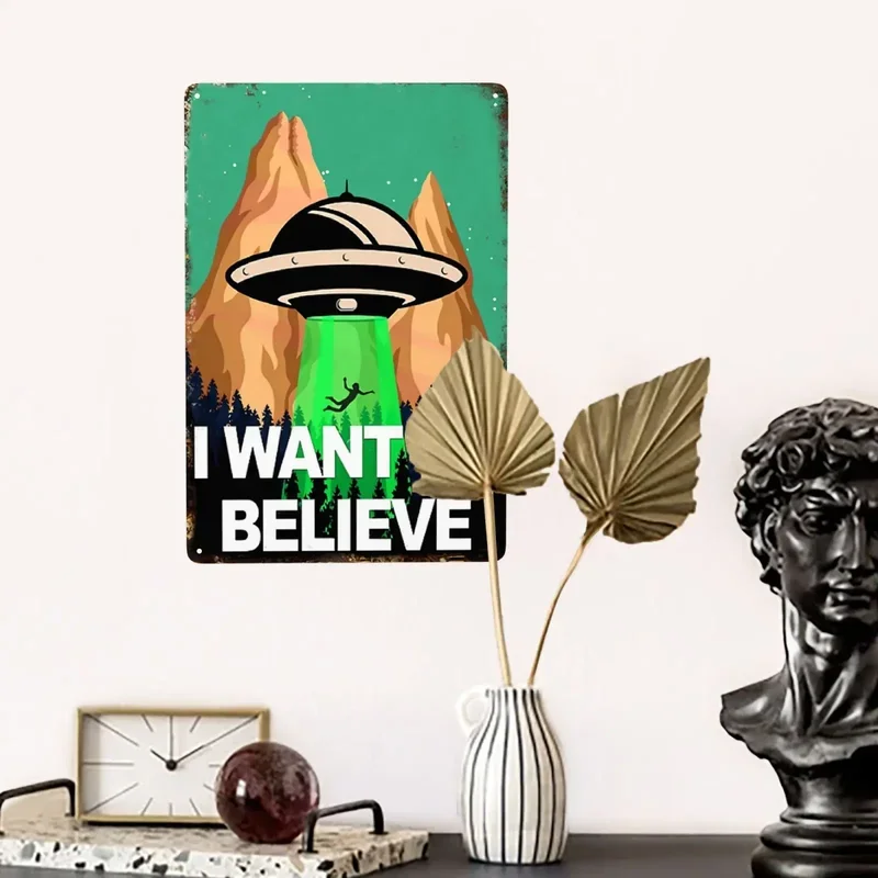 1 шт. металлический знак лузер НЛО в стиле ретро жестяной винтажный Настенный