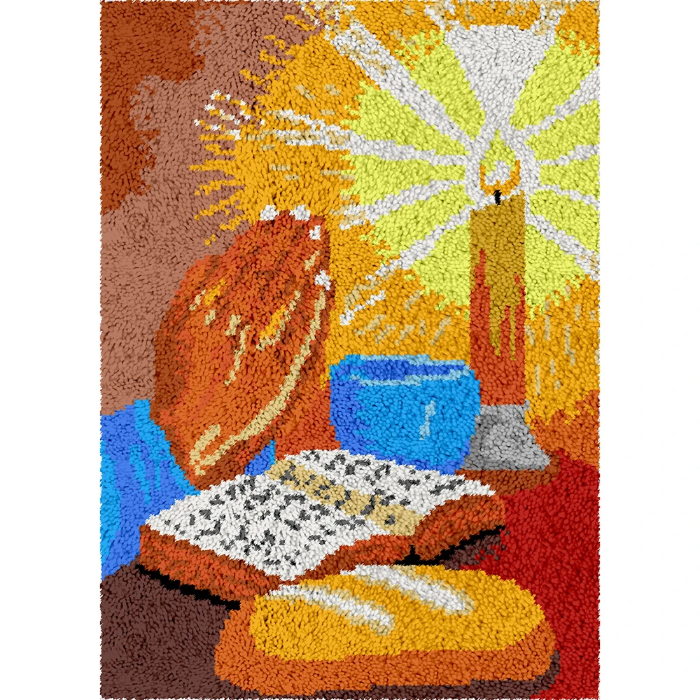 

Набор крючков с защелкой smyрнк с напечатанным рисунком для вышивки ковров, ремесла для взрослых, наборы для изготовления ковров, Набор для творчества