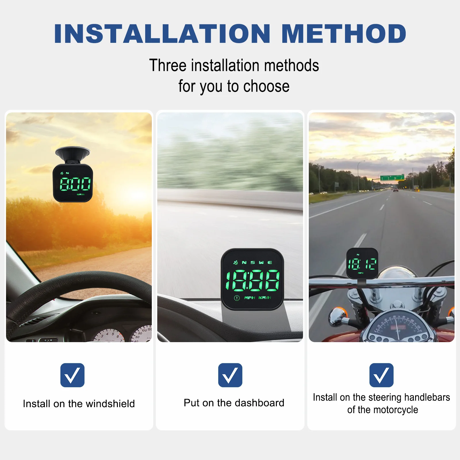 GPS Спидометр дисплей HUD аксессуары для бездорожья Автомобильная сигнализация