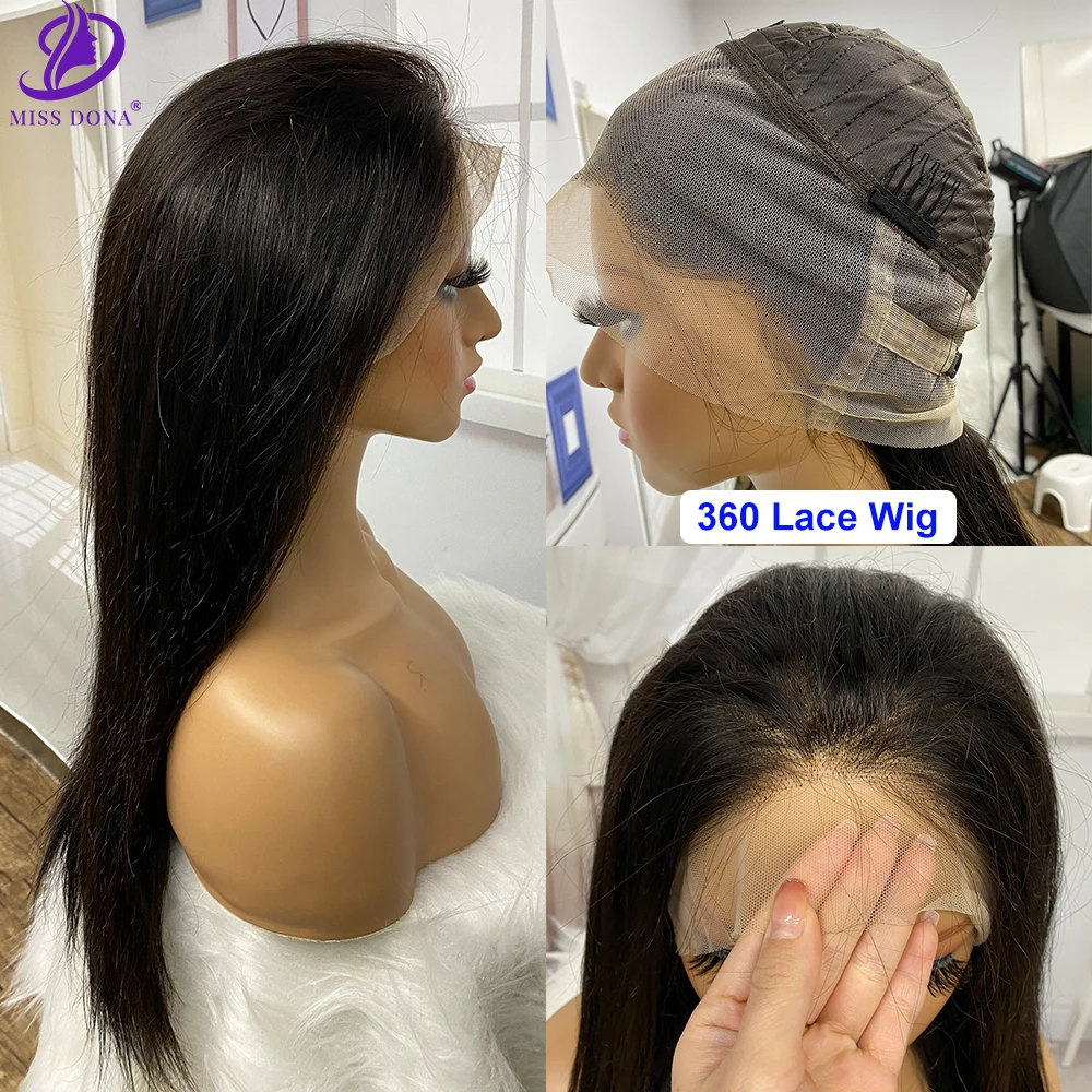 250 Density 40 48 inch 360 Transparent Lace Front Human Hair Wigs 360 Lace Wigs Human Hair Straight Wig For Black Women
