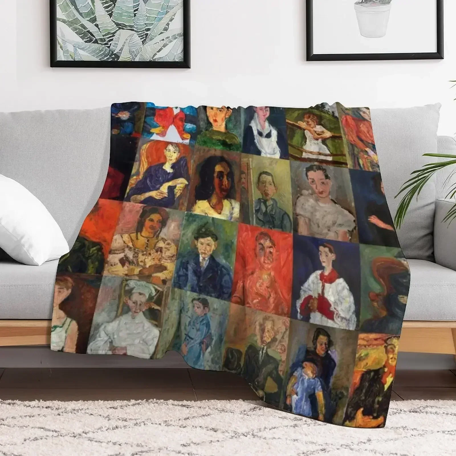 Пушистое одеяло Chaim Soutine Faces