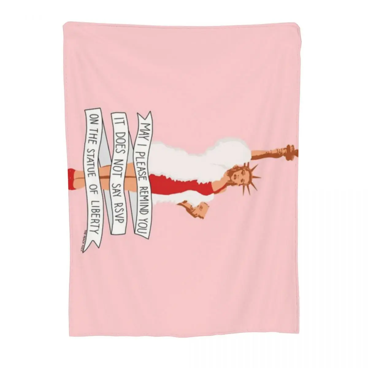 На статуе свободы нет ответа-Персиковое пушистое ультра-мягкое Флисовое одеяло