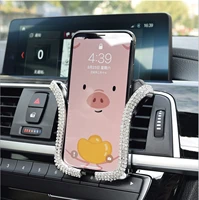 universal car phone holder with bing crystal rhinestone car air vent mount clip cell phone holder for iphone samsung car holder