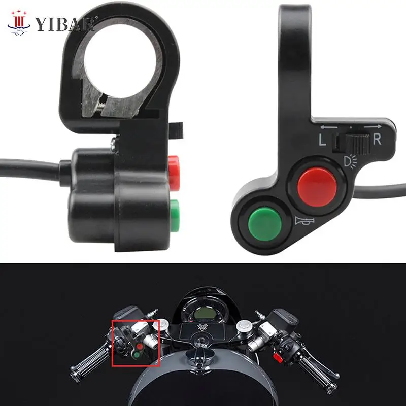 

Motorcycle Handlebar Switch Electric Bike Scooter Horn Turn Signals On/Off Button Light Switch