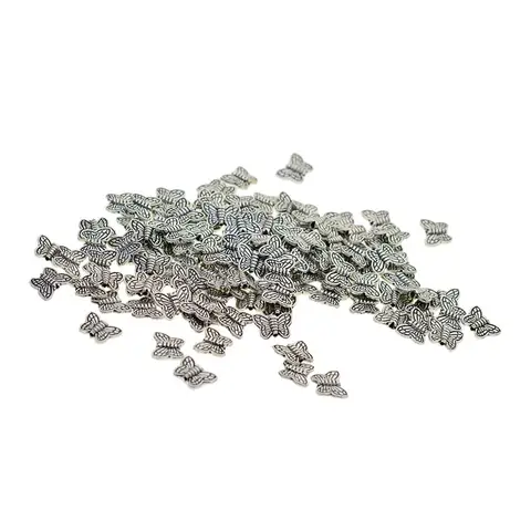 100 металлических сплавов, бусины-проставки в форме бабочки, поделки для изготовления ювелирных изделий