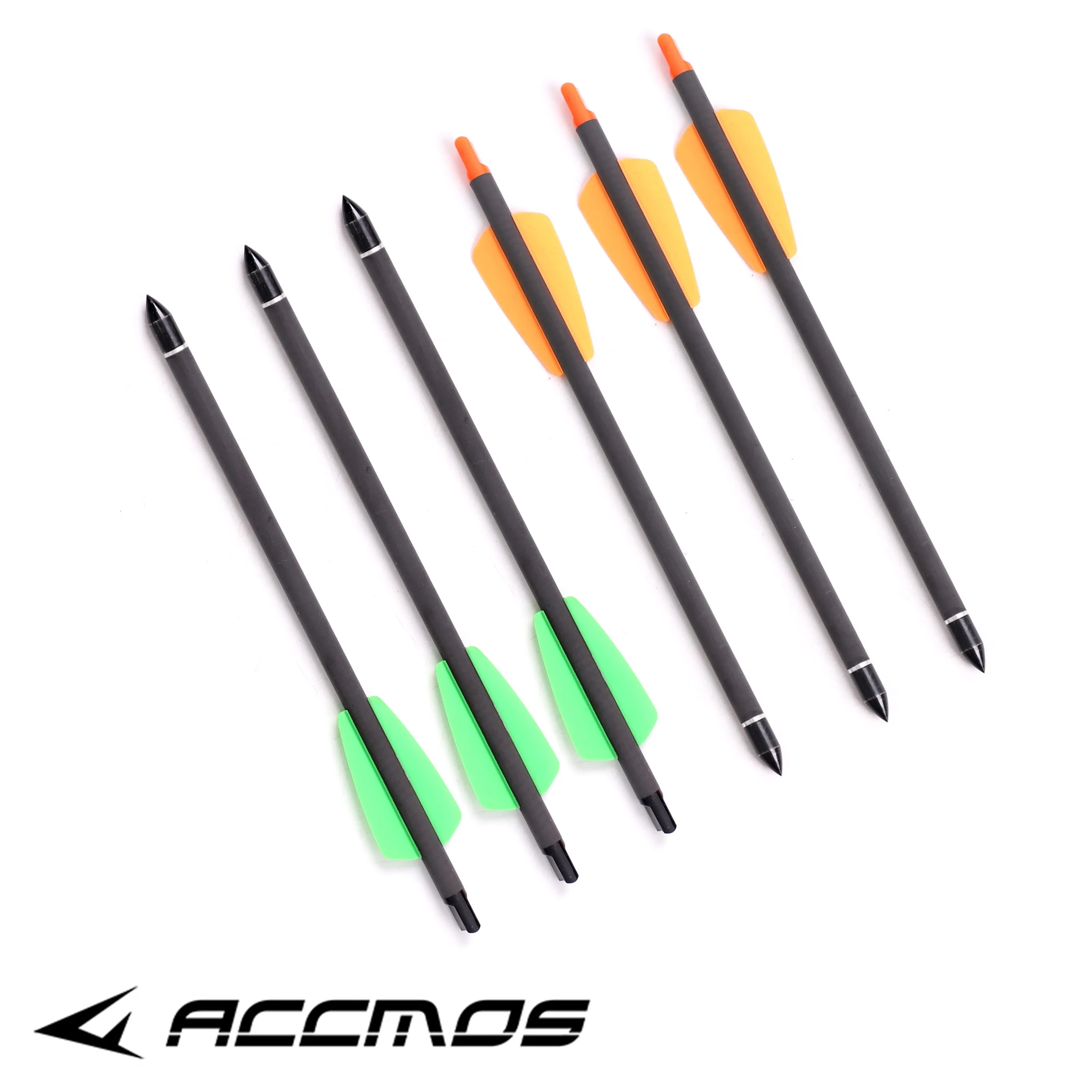 

6pc Archery ID 6.2 MM Spine 350 Pure Carbon Arrows Bolts For Crossbow Model- COBRA SYSTEM R9(not including crossbow)