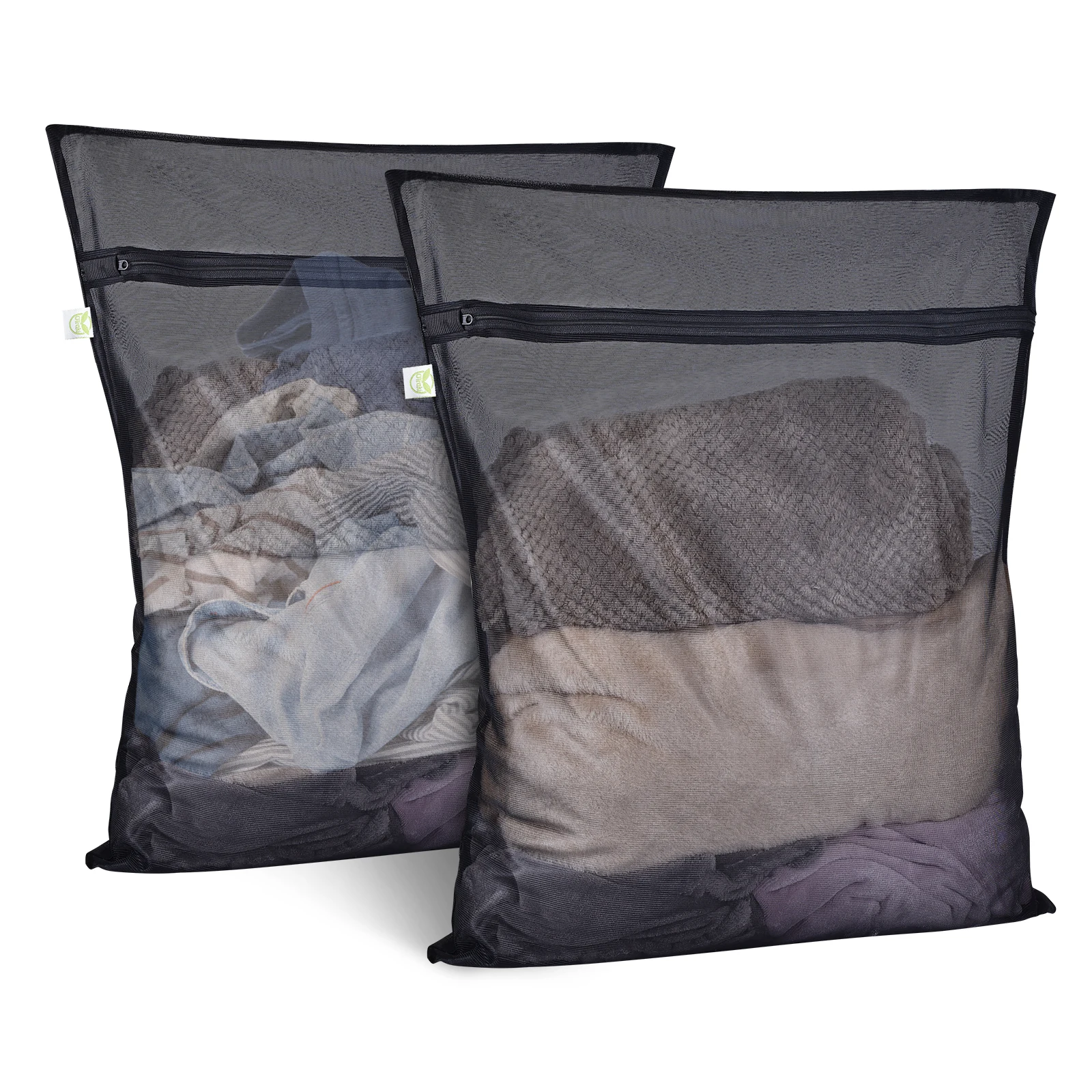 

2 PCS Mesh Laundry Wash Bags Foldable Thicken Delicates Lingerie Underwear Washing Machine Clothes Protection Net Laundry Bag