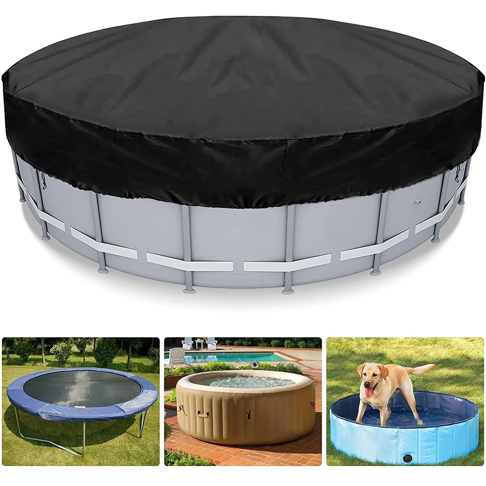 

Swimming Pool Cover 120cm Waterproof Dustproof Pool Cloth Round Mat Garden Rainproof Dust Cover UV Resistant Mat Pool Accessorie