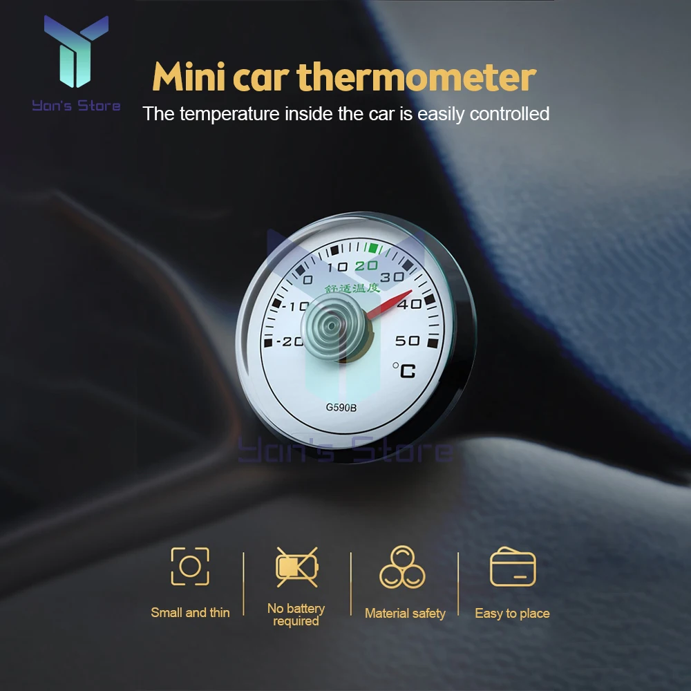 

1Pcs -20℃~50℃ Kitchen Food Refrigerator Thermometer Pointer Type Temperature Meter Sensor Mini Freezer Car Mounted Thermometer
