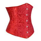 Женский корсет-бюстье caudutas цветочное готическое, сексуальное нижнее белье мини-корсет, винтажный костюм без чашек размера плюс, красный