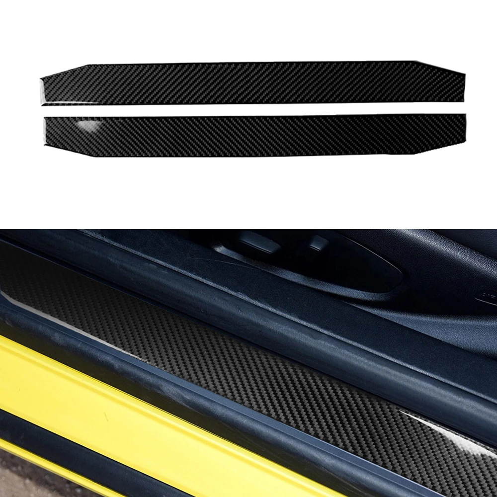 

Полоса порогового порога, декоративная Накладка на порог для Chevrolet Camaro 2017 2018 2019 2020 2021 2022, автомобильный аксессуар из углеродного волокна