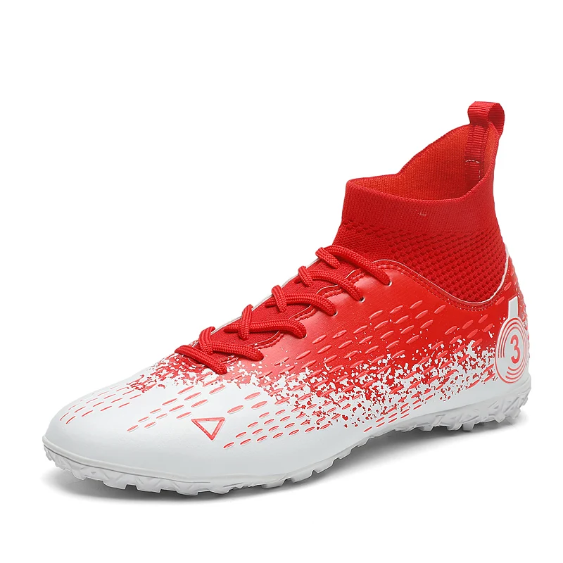 New High Quality Men Soccer Shoes TF/FG Football Boots Anti-slip Professional Field Boots Children Boy Outdoor Sports Sneakers