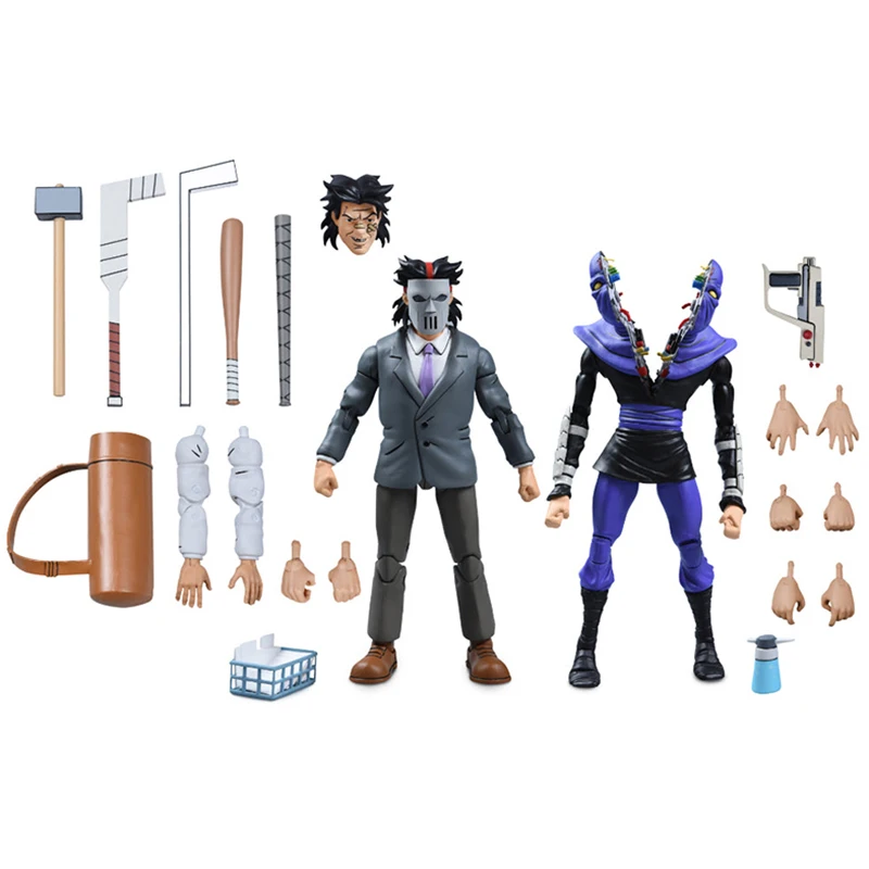 Деловой костюм Кейси Джонс и солдат сплит-стоп TMNT Figuras NECA 54394 Фигурка