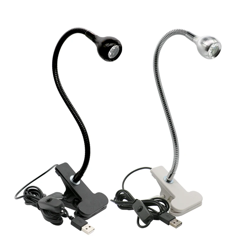 Optical Microscope LED Table Clip Light Source USB Desk Clip-on Dimming Spotlight Working Reading Lamp