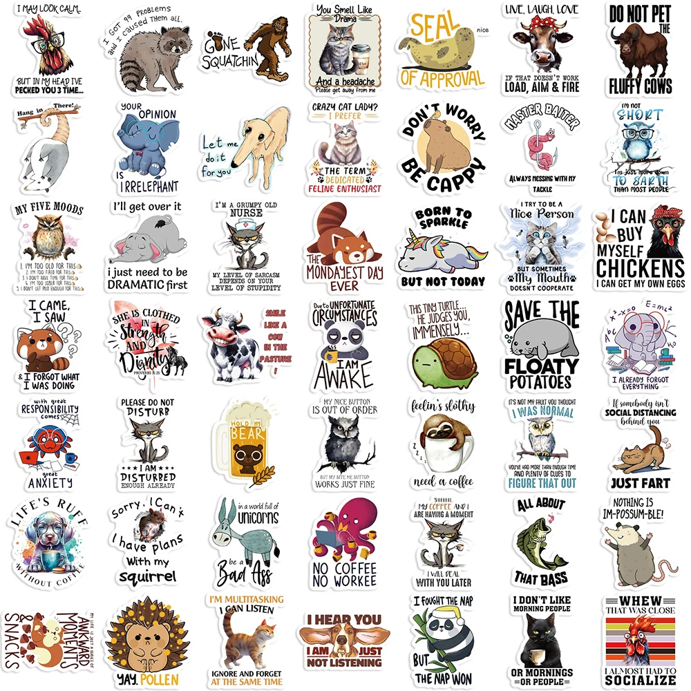 10/30/50 шт. детские наклейки кошка