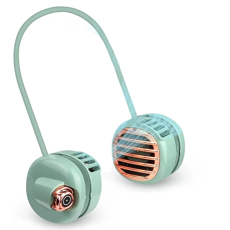 

Portable Fan, Rechargeable Mini USB Fan, 4-Speed Foldable Neck Fan With Storage Box, USB Fan For Hiking, Outdoor Sports