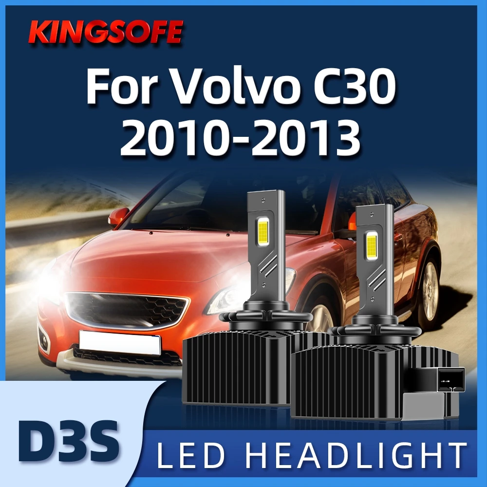 

2Pcs D3S Led фары 4000LM6000K белый микросхем CSP 110W 1:1 ксеноновая фара Volvo C30 2010 2011 2012 2013