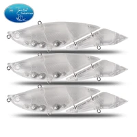 2 sections swimbait 190mm 50g wobbler floating 3pcs of each clear blank lurepointed tailssoft skirt tails fishing lure