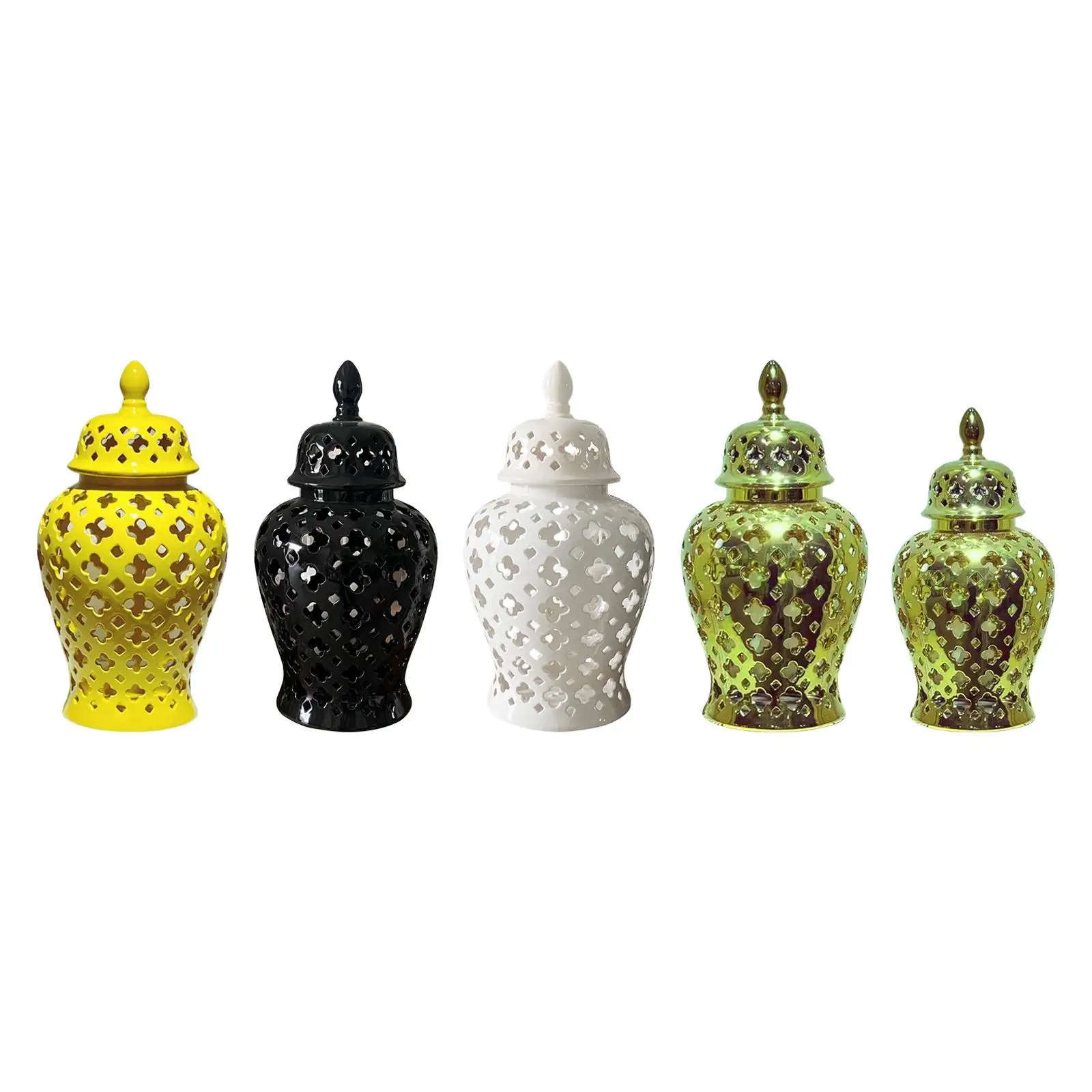 

Ceramic Pierced Ginger Jar Storage Jar Vase Multi Room Decor