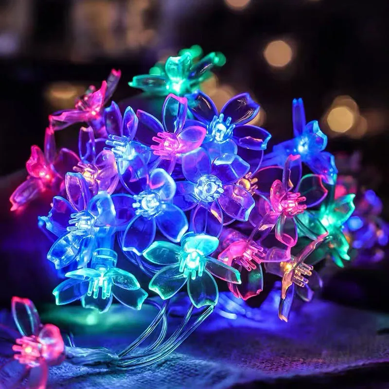 

Светодиодная гирлянда из искусственных цветов вишни