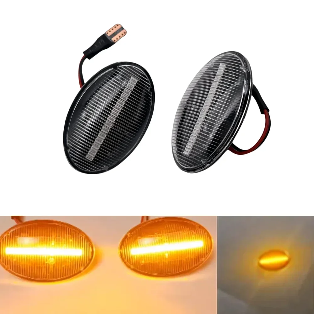 2 шт. динамический светодиодный мигающий указатель поворота боковой габаритный