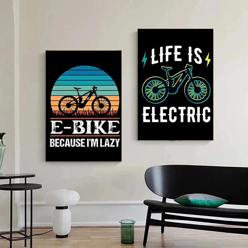 Интересные рекламные цитаты для электрических велосипедов плакаты и принты