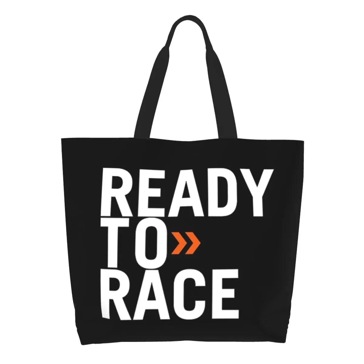 

Ready To Race Groceries Shopping Bag Printing Canvas Shopper Tote Shoulder Bag Large Capacity Washable Racing Sport Handbag