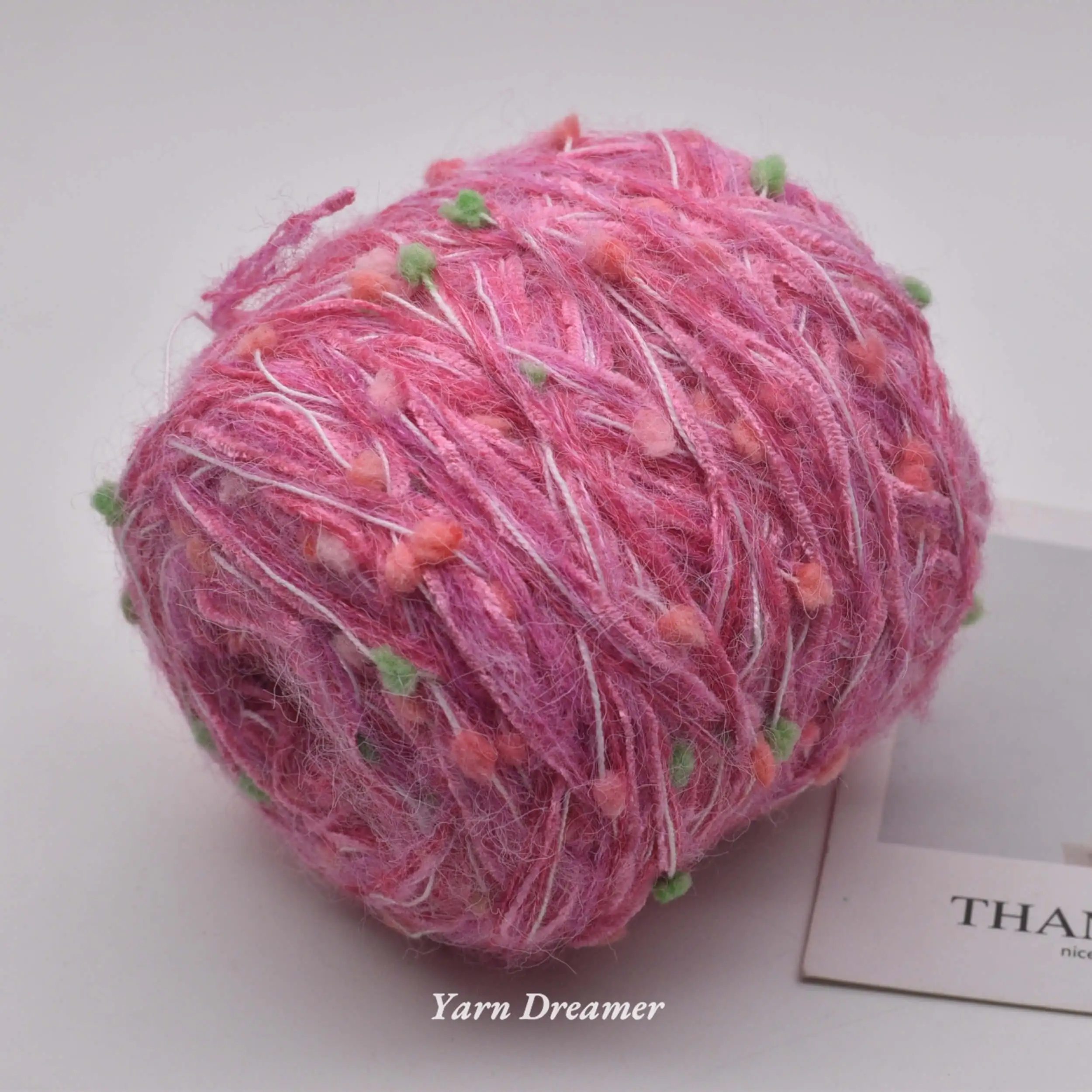 Пряжа для вязания крючком из мохера розовая шерстяная пряжа с помпонами пышная