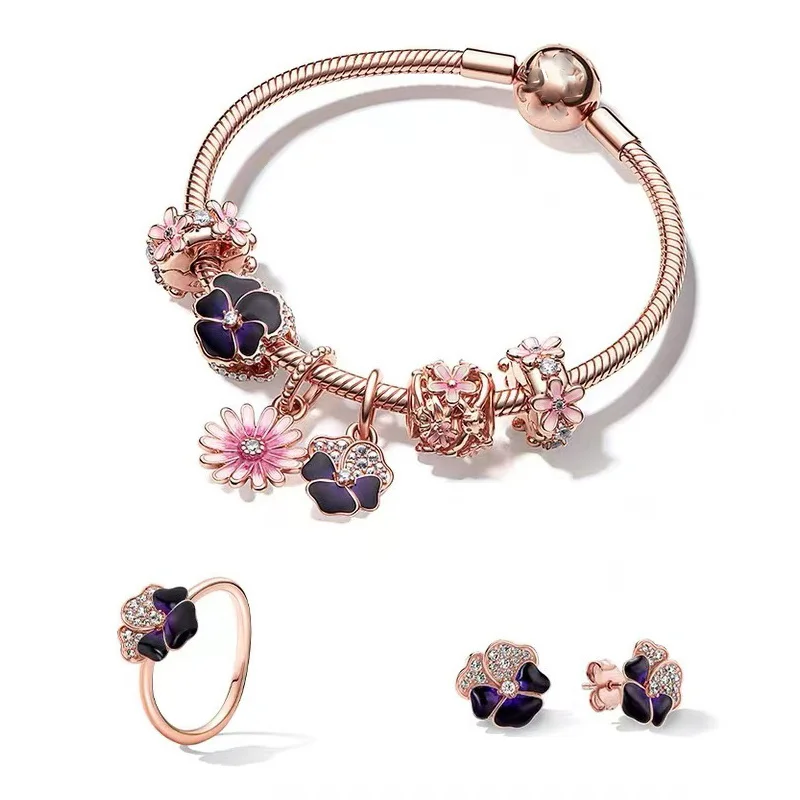 2022 New Charm Jewelry 100% 925 Sterling Silver League of Legends Series Beads Butterfly Flower Pendant Fit Pandora Bracelet DIY |