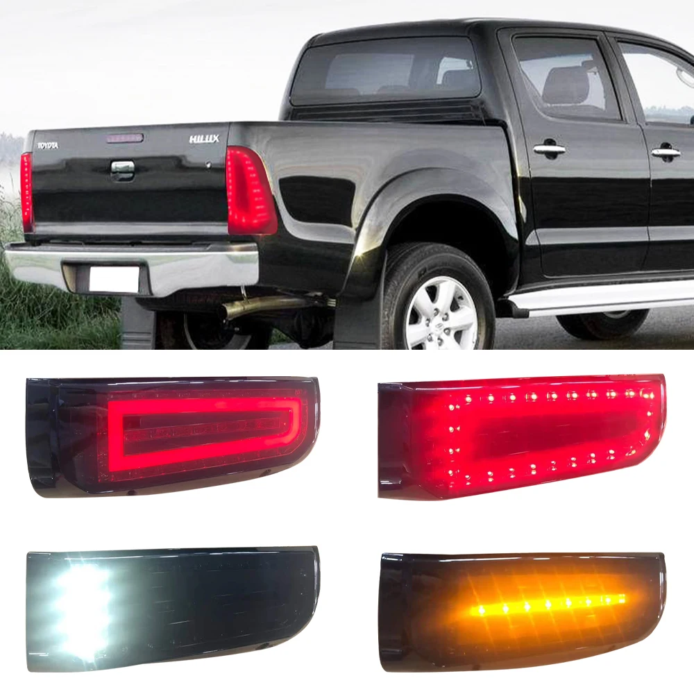 

1 Pair Led Tail Light Tail Lamp For TOYOTA HILUX VIGO Pickup 2004 - 2015 Rear Taillight Turn Signal Lamp Warning Fog Light