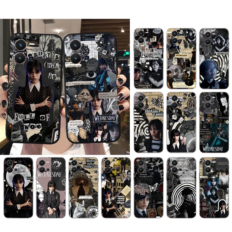 

Wednesday Phone Case For VIVO Y53S Y33S Y11S Y31 Y21 Y70 Y20 Y21S Y72 Y55 Y76 Y51 Y01 V23E V21 V23 V21E Case