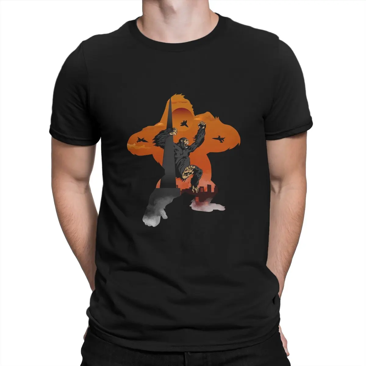 

The Jungle King Kong T-Shirt for Men KingKong Awesome Pure Cotton Tees Crewneck Short Sleeve T Shirts Unique Clothing