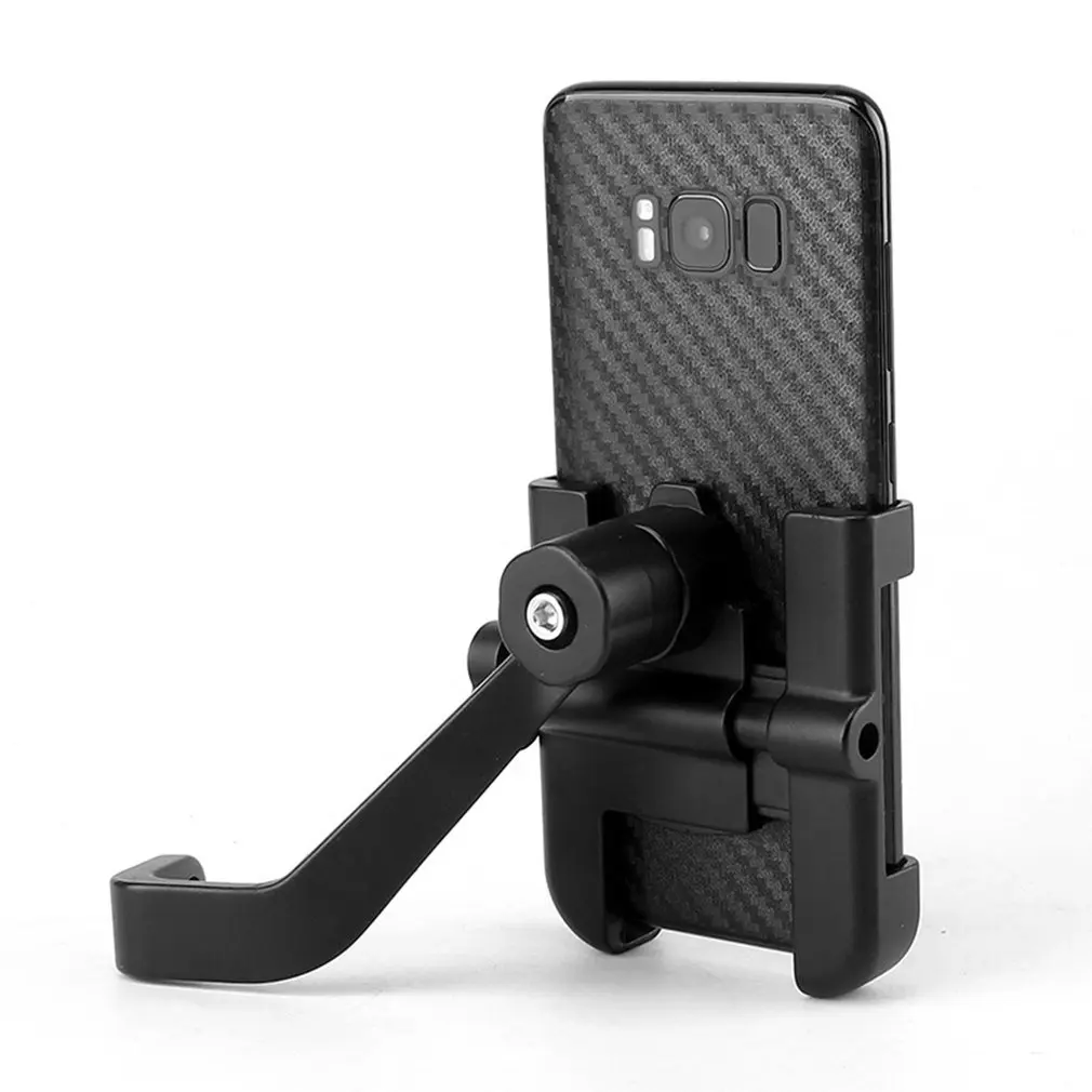 

Aluminum Alloy Fixed Mobile Phone Holder GPS Adjustable Width Suitable For Motorcycles Rearview Mirror Type