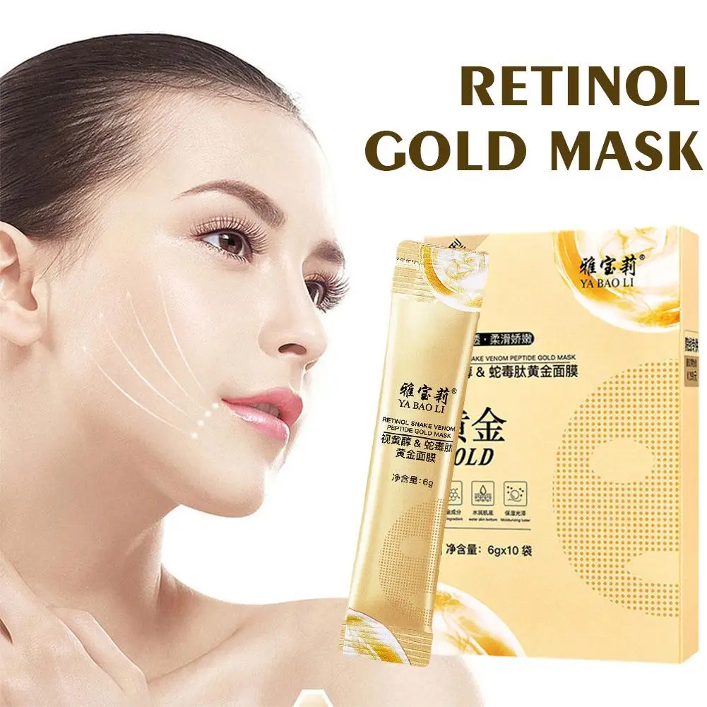 

Retinol Snake Peptide Gold Mask Improve Skin Skin Dullness,Firmness Brighten Apply Hydrating Mask Cream Face Moisturi O4U5