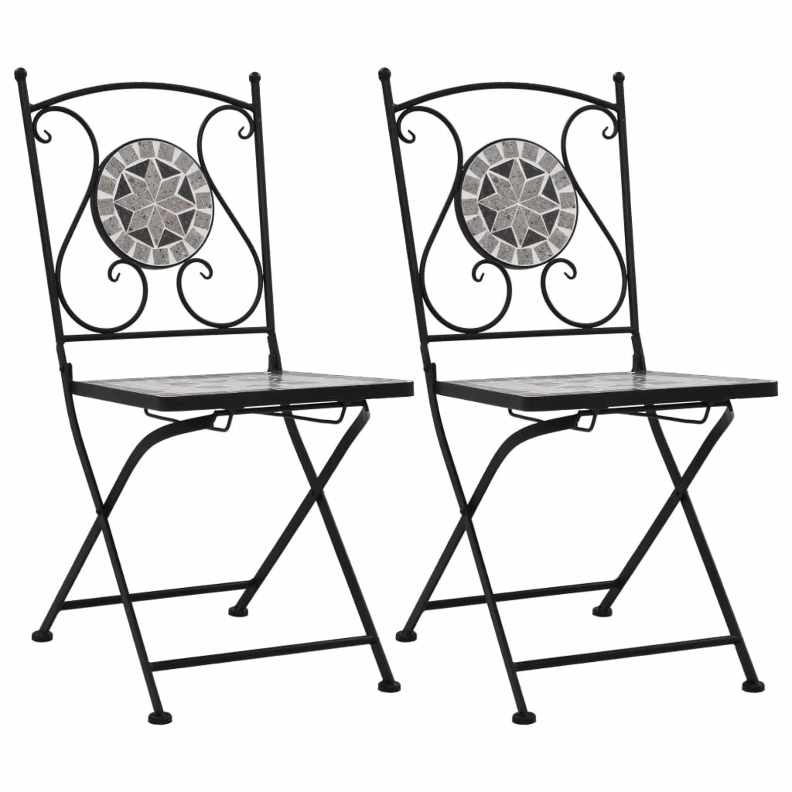 

Mosaic Bistro Chairs 2 pcs Gray