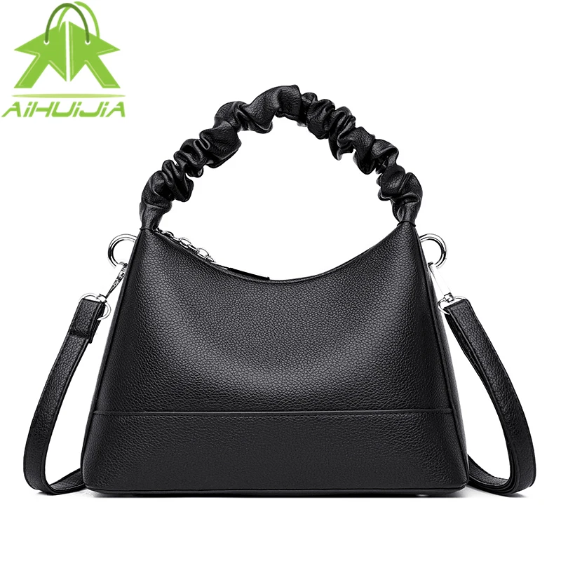 

High Quality Women's Soft Pu Leather Shoulder Bags 2022 New Simple High Capacity Crossbody Bag Luxury Designer Handbag and Purse