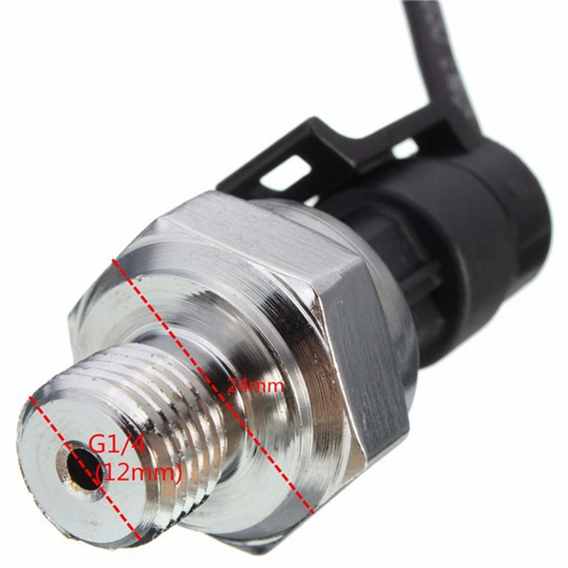 

4X Pressure Transducer Sensor 5V 0-1.2Mpa Oil Fuel For Gas Water Air