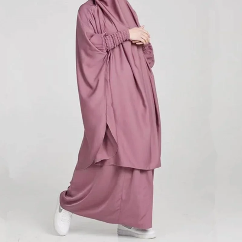 Модное платье Eid мусульманский женский хиджаб одежда Jilbab Abaya с капюшоном длинное
