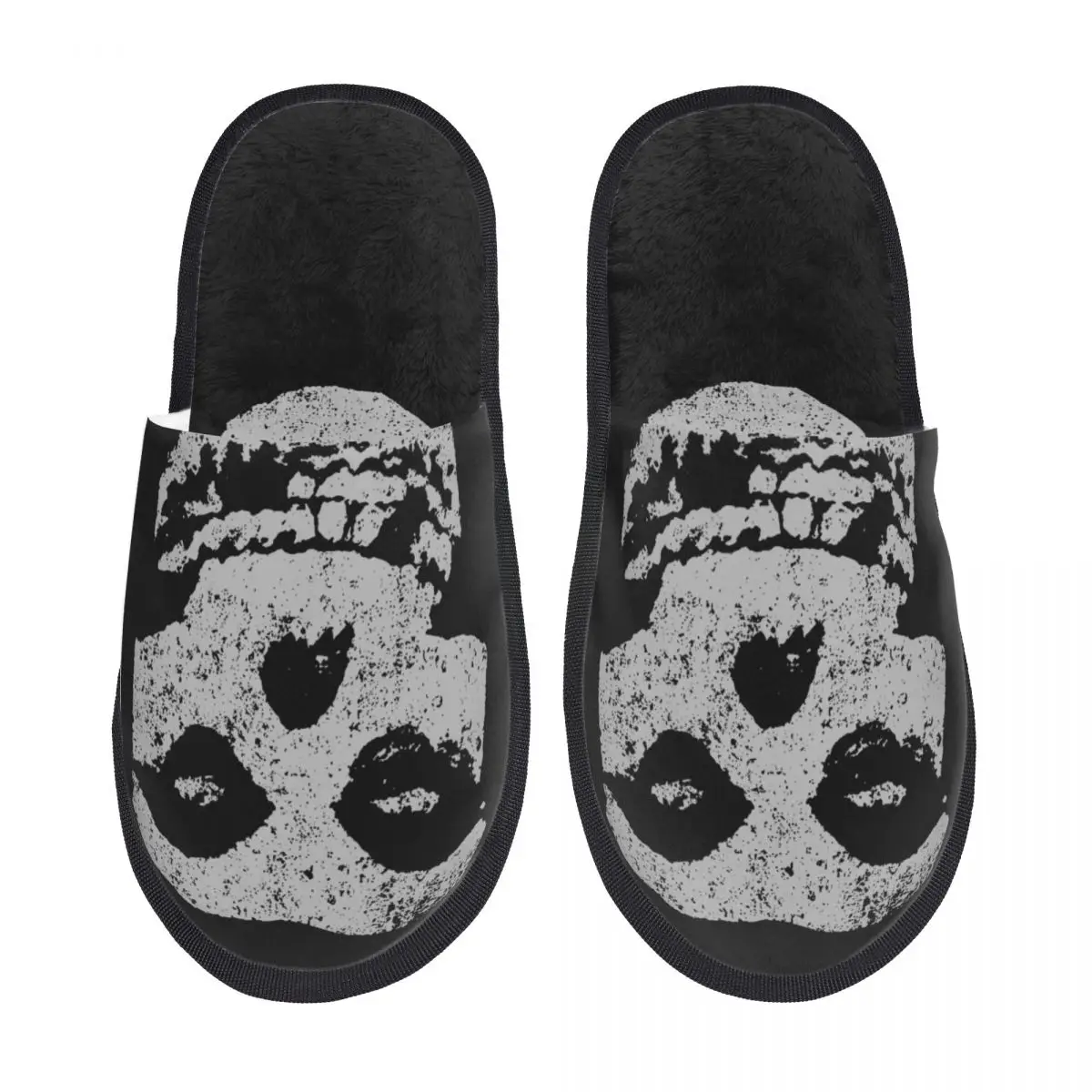 Тапки Misfits домашние хлопковые в стиле панк-рок винтажные мягкие Нескользящие