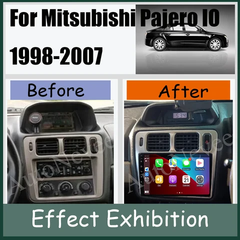 Для Mitsubishi Pajero iO 1998-2007 Автомобильный радиоприемник Android 14 Carplay GPS-навигация Android Авто Стерео без 2din 5G WiFi BT