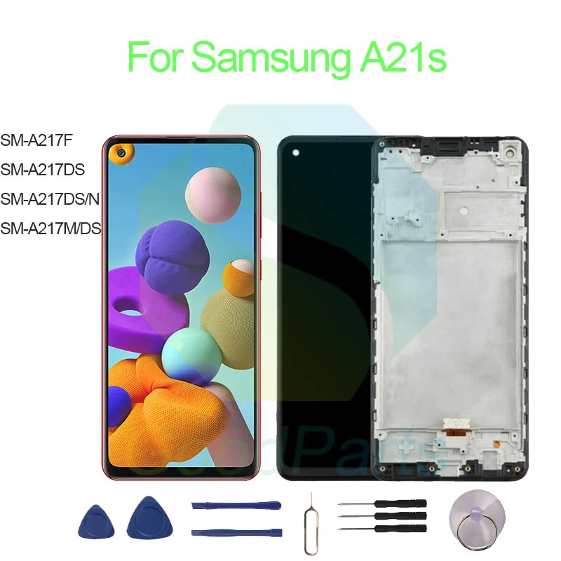 

Для Samsung A21s замена экрана 1600*720 SM-A217F/DS/DSN/M/DS A21s ЖК сенсорный дигитайзер в сборе